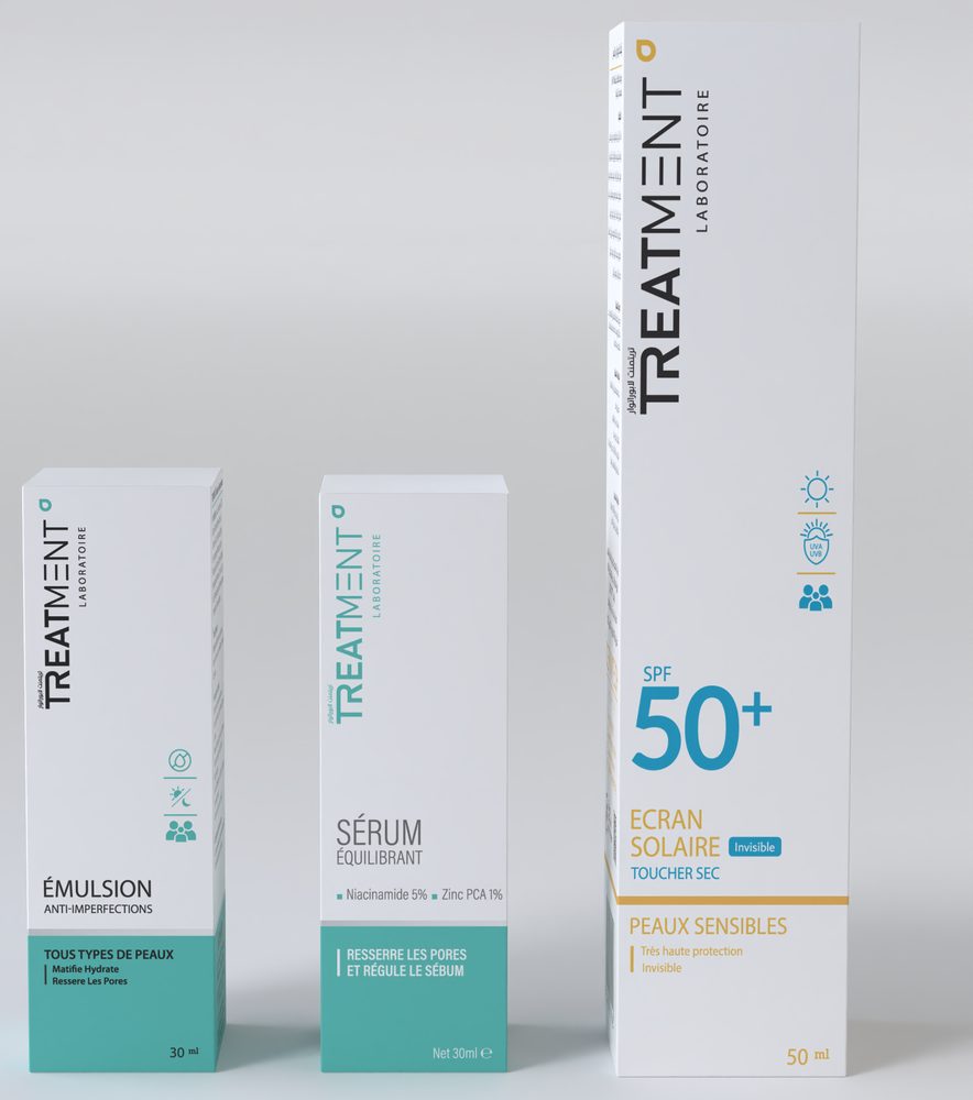 Sérum Équilibrant + Émulsion Anti-Imperfection + Écran Solaire SPF 50+
