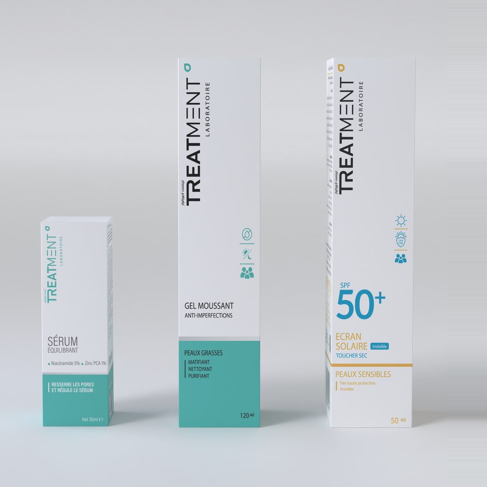 Gel Moussant + Sérum Équilibrant + Écran Solaire SPF 50+