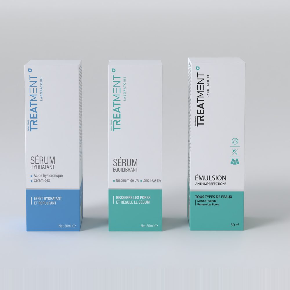 Émulsion Anti-Imperfection + Sérum Équilibrant + Sérum Hydratant