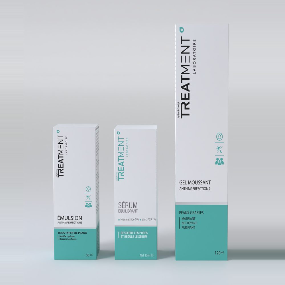 Gel Moussant Anti-Imperfections + Sérum Équilibrant + Émulsion Anti-Imperfection